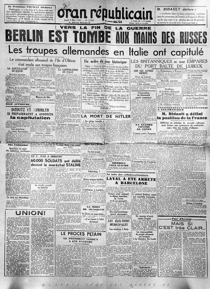 ECHO D ORAN REPUBLICAIN DU 3 MAI 1945.JPG